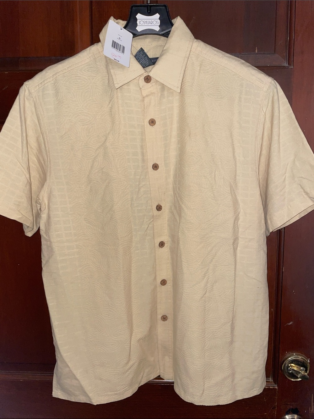 Saddlebred Cream Short-Sleeve Button-Down Shirt